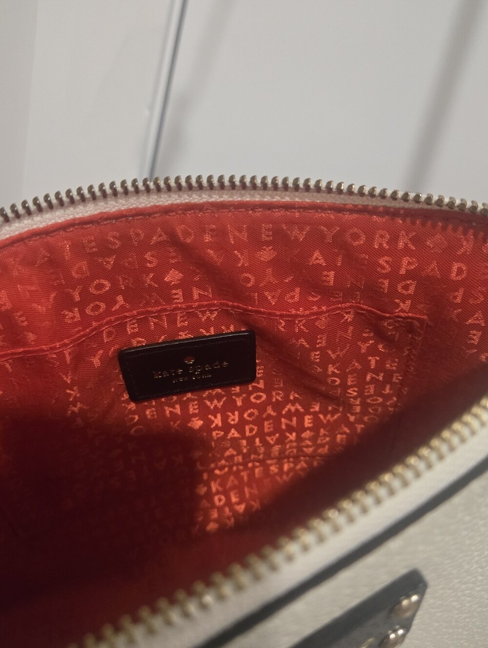 kate spade Cream and Black Pebble Leather Dome Crossbody - Picture 3 of 6